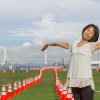 赤いコーンだらけの臨港パーク！